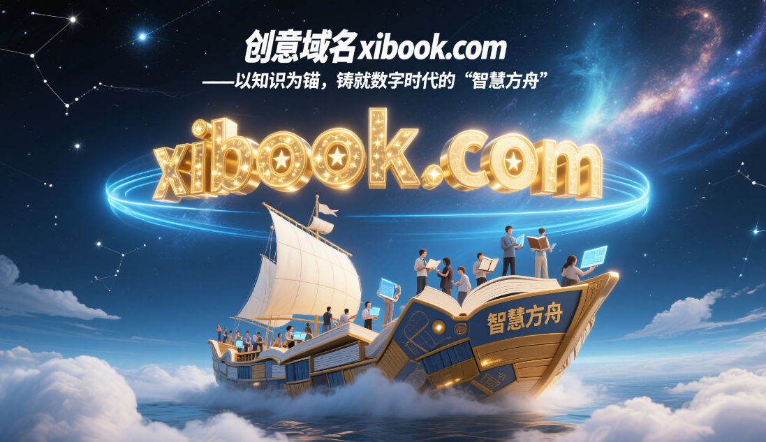 创意域名xibook.com——以知识为锚，铸就数字时代的“智慧方舟”