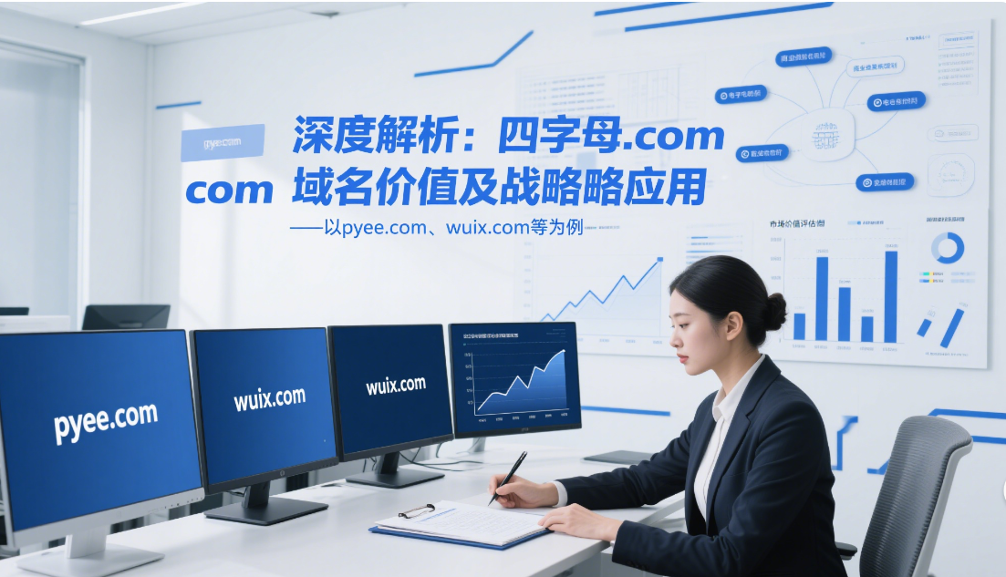 深度解析：四字母.com域名价值及战略应用——以pyee.com、wuix.com等为例